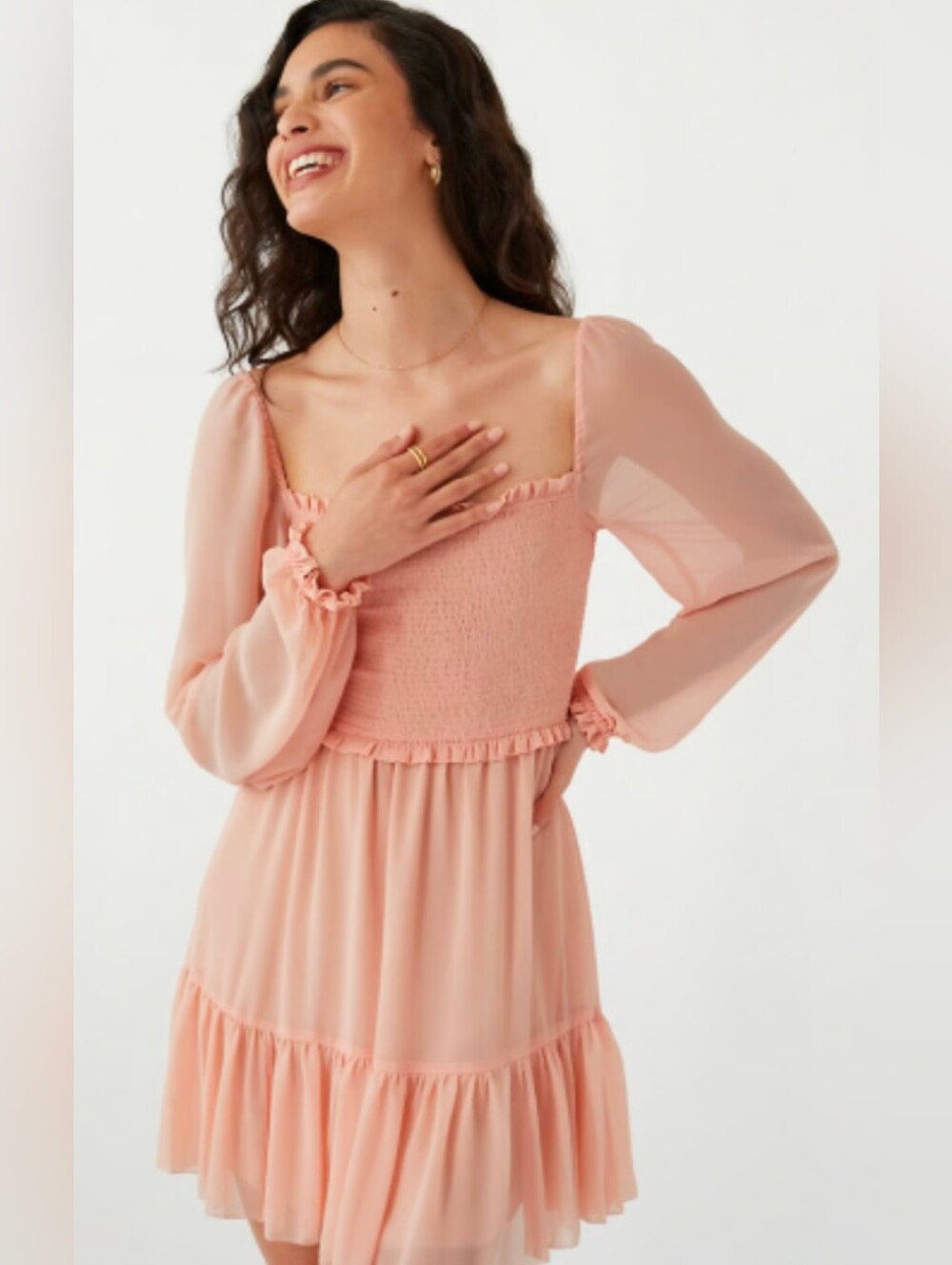 Aritzia Wilfred Tempest Mini Dress Petal Pink Size XS